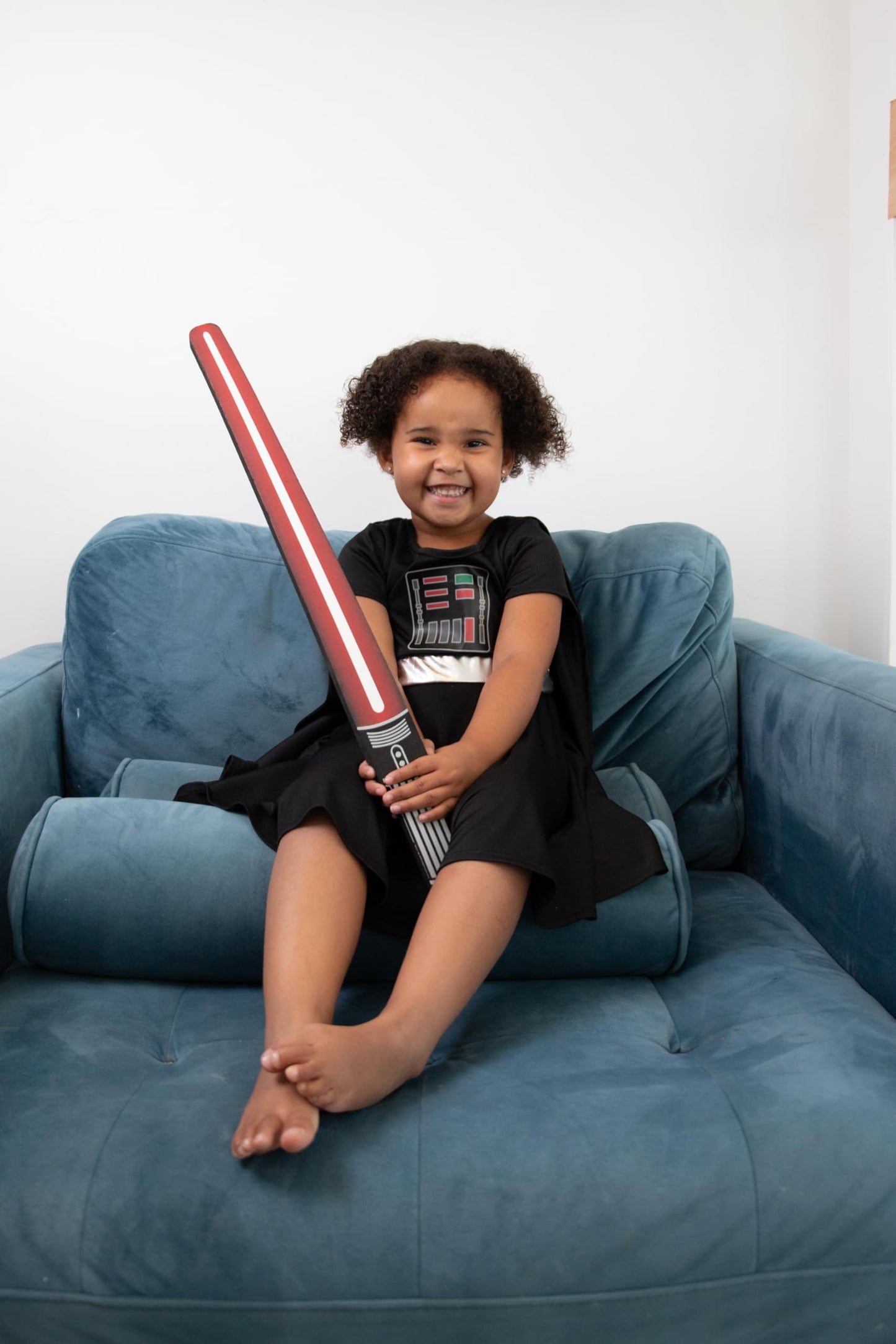 Little Adventures Galactic Dark Villain Twirl Dress Up Costume with Cape - Machine Washable Child Pretend Play Party Dress (Size