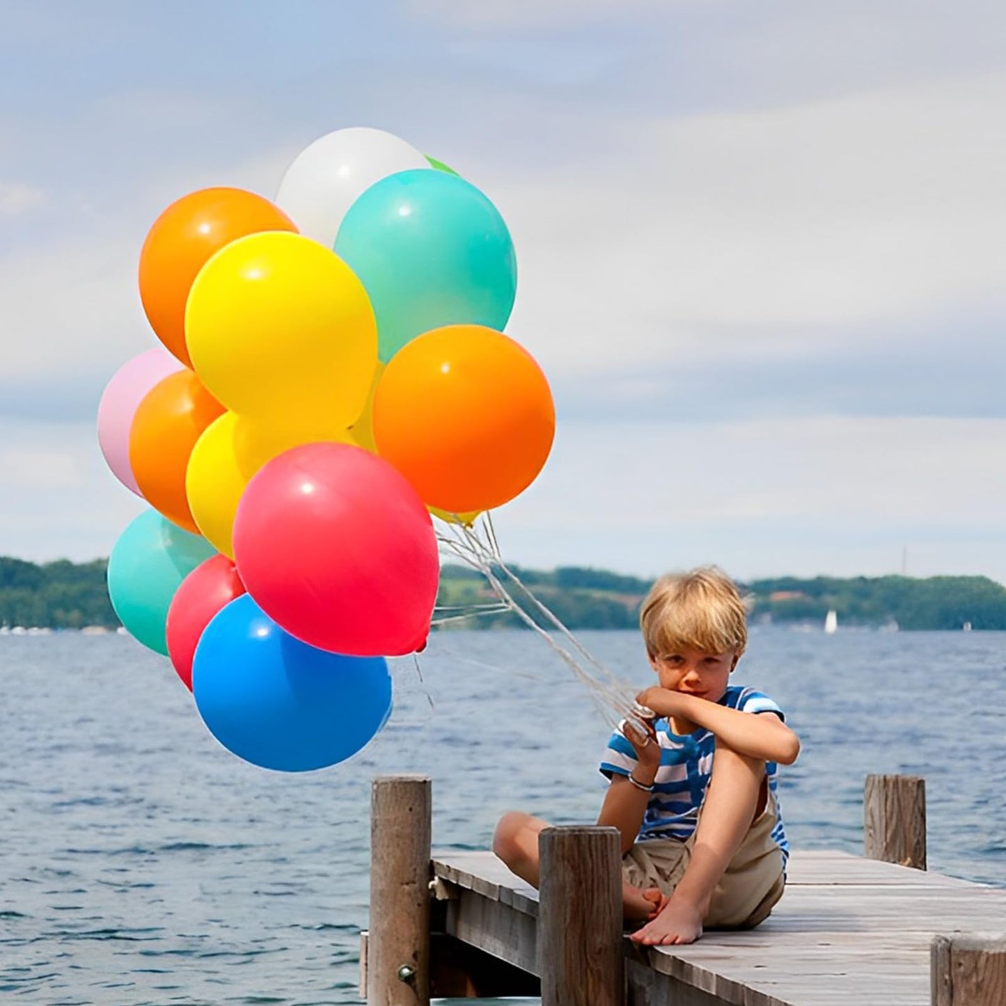 Voircoloria 120Pcs Colorful Balloons 12Inch Rainbow Latex Balloons For Boys Girls Birthday Baby Shower Gender Reveal Wedding Dec