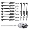 10PCS AllinRC RC Body Clips with Pull Tabs & 2.5mm Body Reamer Universal 1/24 1/28 1/36 Scale RC Clips Upgrades for Axial SCX24