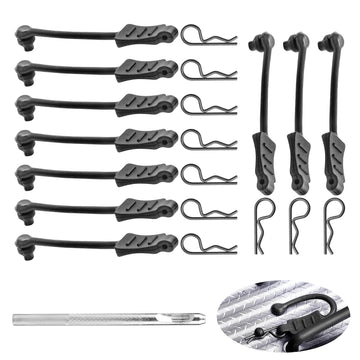 10Pcs Allinrc 1/8 1/10 Rc Body Clips W/Pull Tabs & 4Mm Body Reamer For Traxxas Slash Arrma Kraton Notorious Redcat Losi Hsp Hpi