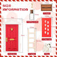Red Tooth Fairy Door Kit With Accessories - Mini Wooden Festive Set for Fairy Tale Education  Learning Decoration  DIY Craft Activities