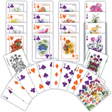 MasterPieces Officially Licensed Farmers Almanac Flowers Playing Cards - 54 Card Deck for Adults