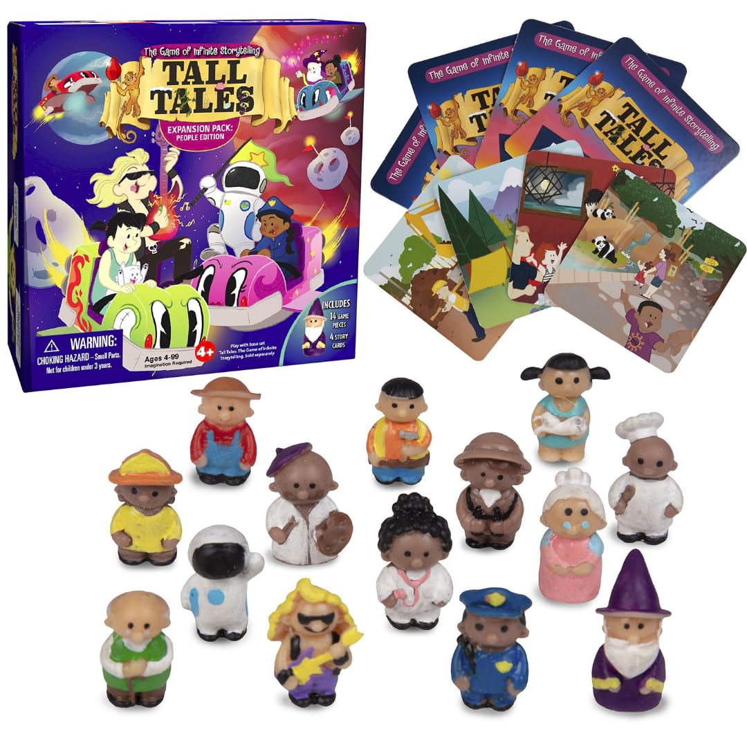 Scs Direct, Tall Tales Story Telling Board Game Expansion Pack: People Edition - 14 New Educational Game Pieces & 4 Story Cards
