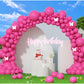 412Pcs Hot Pink Balloon Garland Arch Kit 18 12 10 5 Inch Different Sizes Matte Latex Balloons For Valentine'S Day Baby Shower Bi