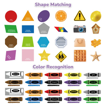 Chefan Felt Shape And Color Matching Game Set For Toddlers, Shape Sorter & Color Recognition, Shape Puzzles Learning Sorting Toy