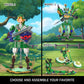 TOY PLAYER 3 in 1 BOTW Building Set - Transforms to Link, Battle Robot, Glider Bike, 850PCS, Small, Plastic
