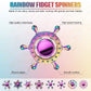 8 Pieces Rainbow Metal Spinner Cool Finger Spinners High Speed Hand Spinners Toys For Stress Anxiety Gift For Adults And Teens (Chic Style)