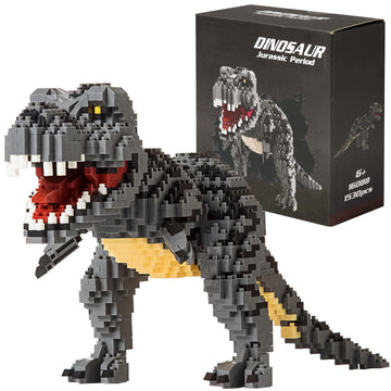 Aigidusansu Jurassic Dinosaur Micro Building Blocks, 1530Pcs Velociraptor Tyrannosaurus Rex Diy Mini Diamond Blocks Bricks Toy D