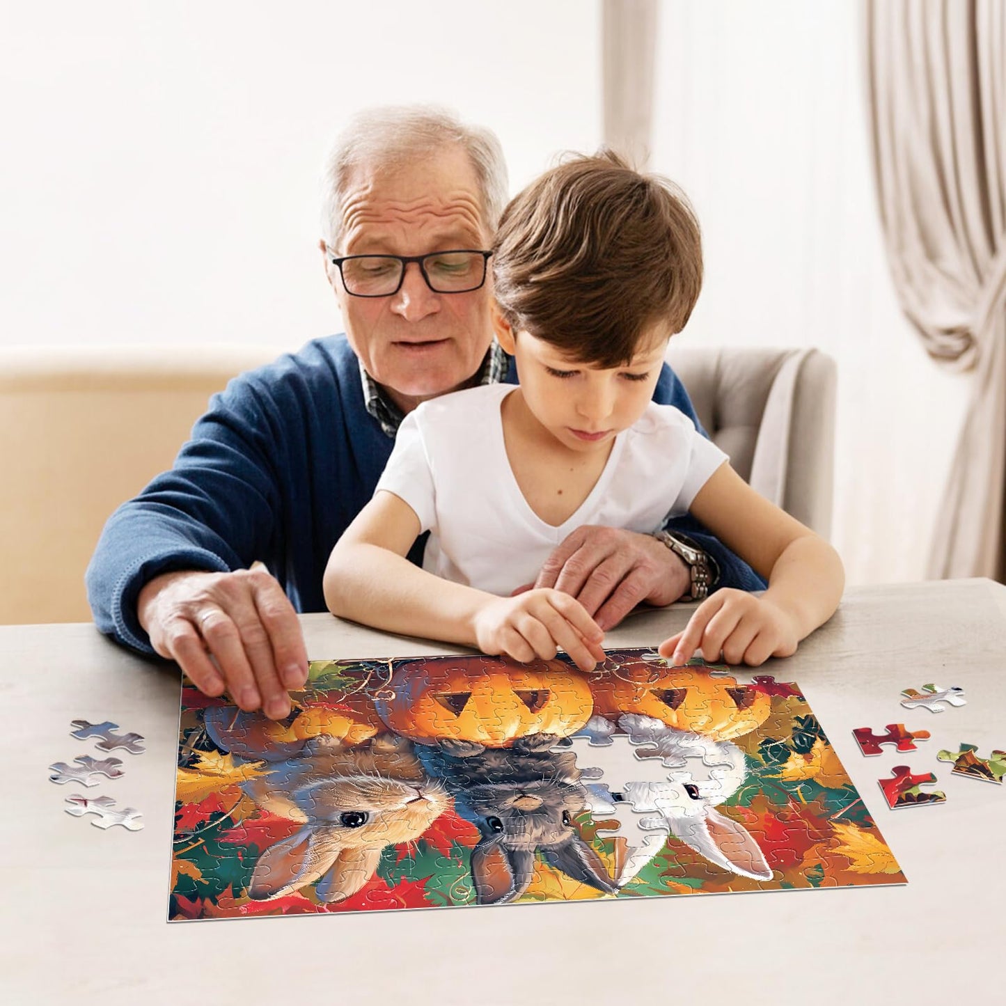 Jeacirio Puzzles for Kids Ages 6-8 - 4 x 100 Piece Puzzles for Kids Lovely Animals Large Piece Jigsaw Puzzles for Seniors Educational Toys Gifts Kids Puzzles for 4 5 6 7 8 9 Year Olds Boys Girls