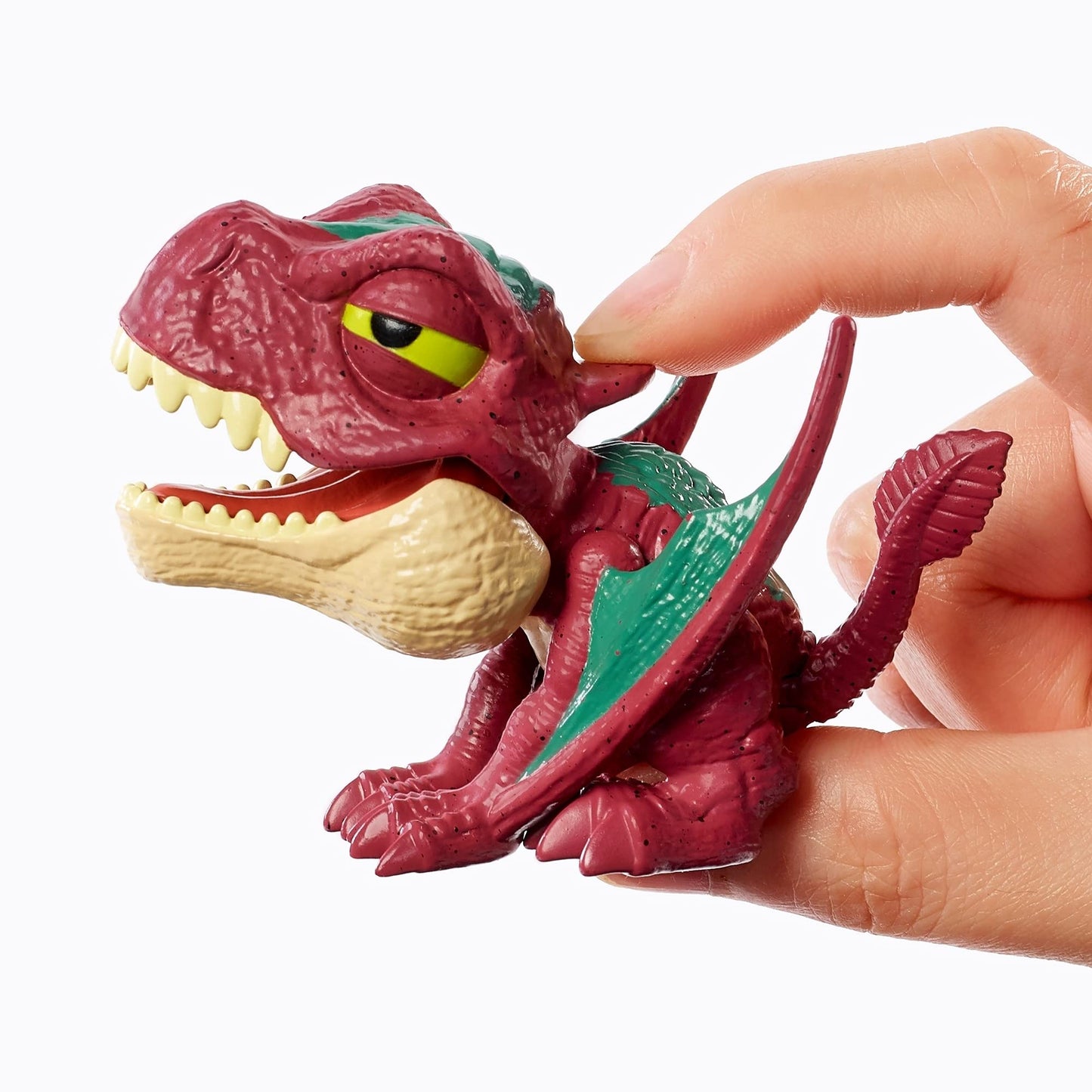 Jurassic World Dimorphodon Figure - Snap Squad Attitudes, Red Plastic, Model 0194735004522