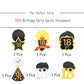 LINGTEER Happy 18th Birthday Decorations - 12Pcs Birthday Black & Gold Swirls Streamer Set,Cheers to Eighteen Years Old Bday Par