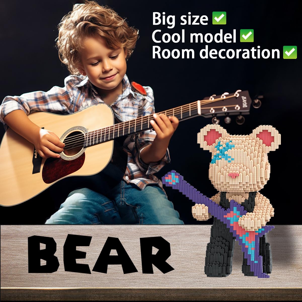 VIIOVOIIV TK Teddy Bear Building Blocks Set, 4500 Pieces, 8.6"x5.5"x12.6", Multicolor, Plastic, Model LHT10, Perfect