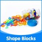 Odoorgames 140 Pcs Translucent Pattern Blocks - Educational Light Table Manipulatives And Accessories - Fun And Engaging Geometr