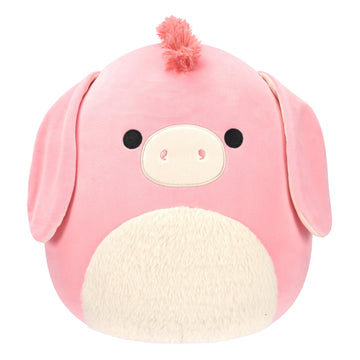 Squishmallows Original Plush 12-Inch Maudie Pink Donkey - Soft Polyester Toy with White Fuzzy Belly, Model SQCR05551