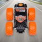 LONANDY 4 Pack Monster Truck Toys for Boys and Girls - Friction Powered Push and Go Toy Cars, Inertia Car Toy Set Stunt Toy Vehi