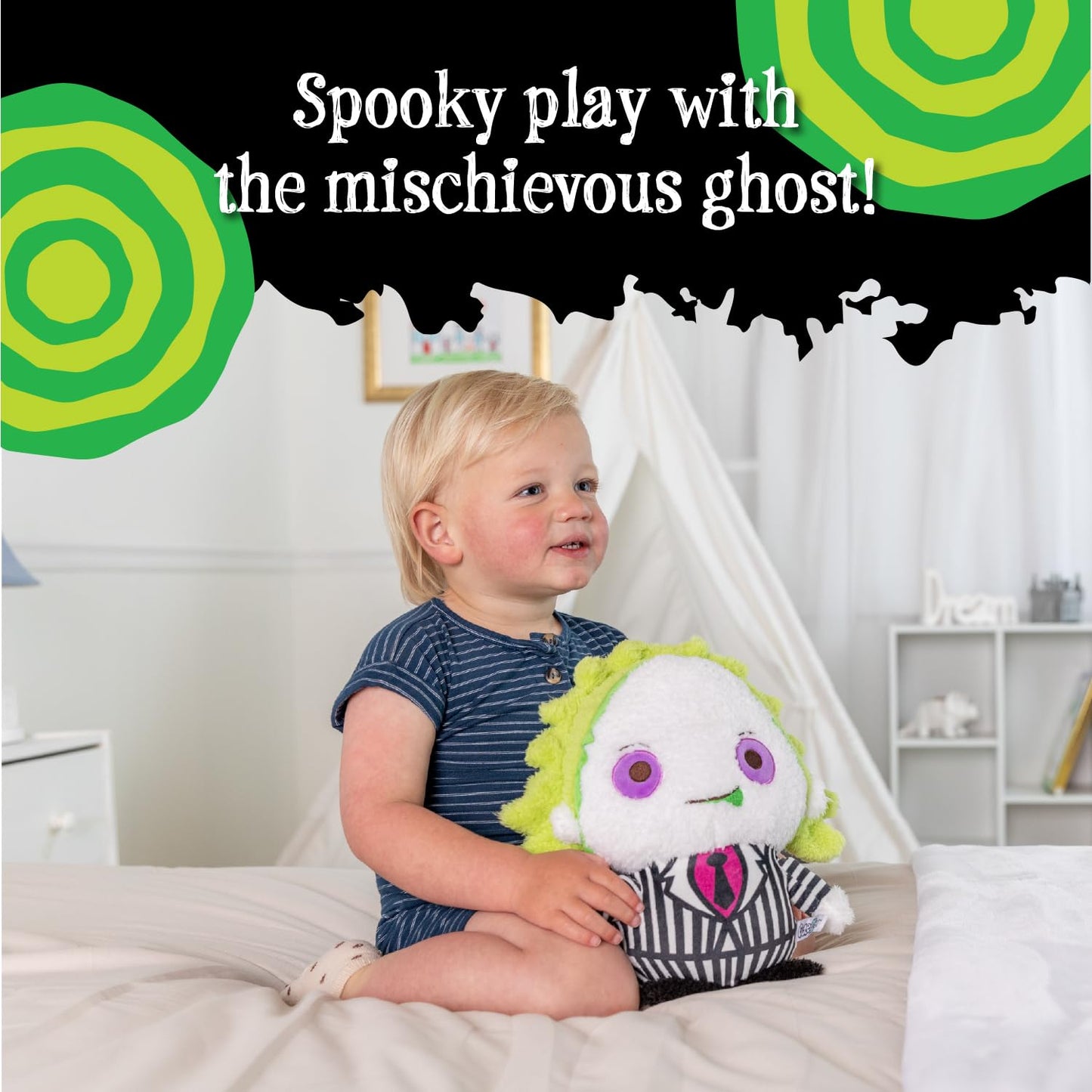 Warner Bros. Beetlejuice Cuteeze Extra Soft Plush Stuffed Animal Toy for Baby and Toddler Boys and Girls - 12 Inch Size