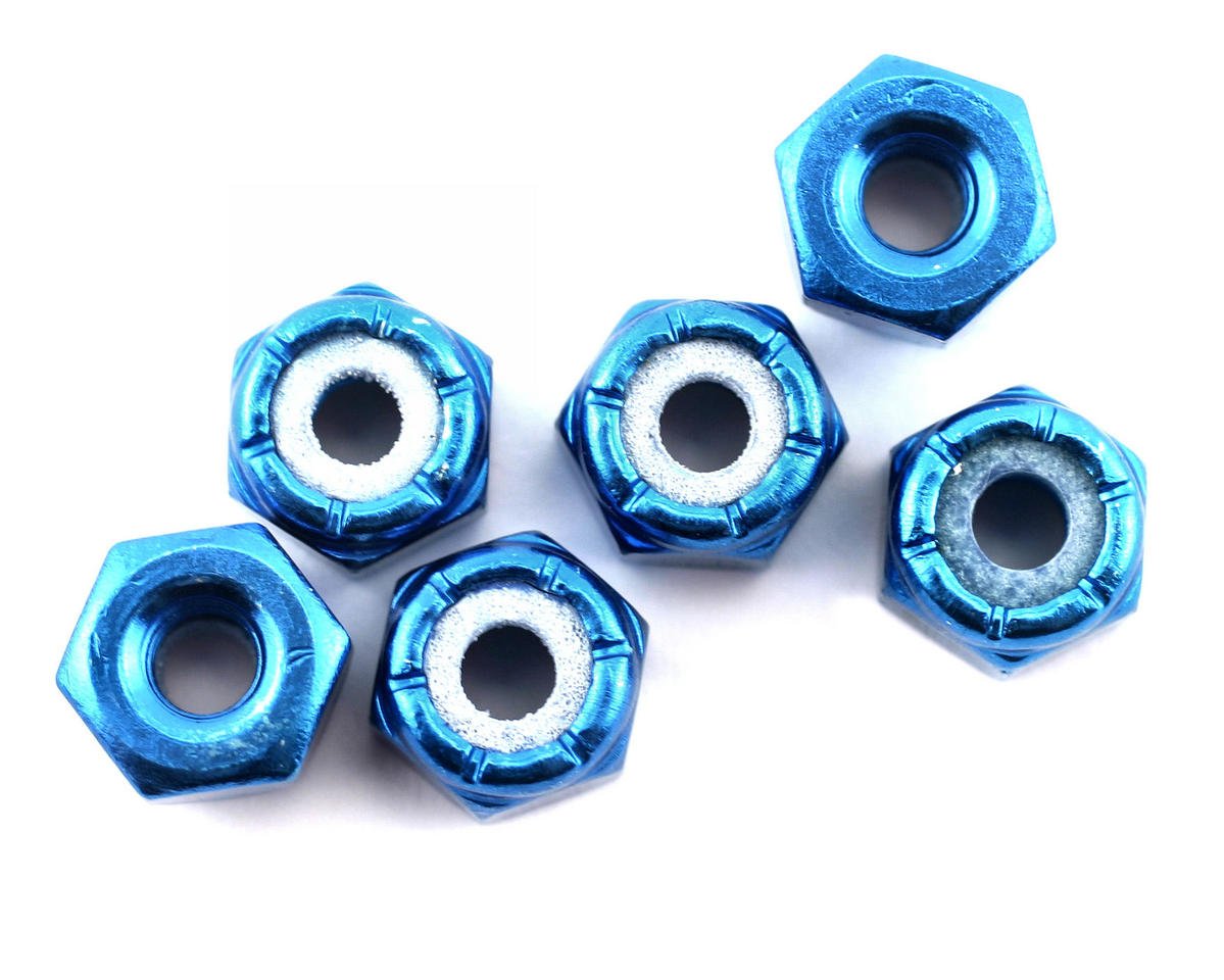 Team Associated 6943 8-32 Aluminum Locknut, Blue (6)