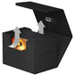 Ultimate Guard Sidewinder 80+, Deck Box For 80 Double-Sleeved Tcg Cards, Black, Magnetic Closure & Microfiber Inner Lining For Secure Storage