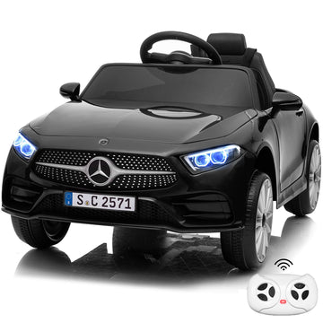 Bopilon Kids Electric Ride On Mercedes Benz With Remote Control, 12V Licensed Battery Powered Vehicle, Adjustable Speed, Safety