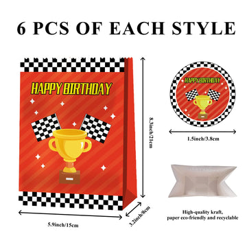 Race Car Gift Bags 24 Pcs Race Car Party Supplies For Boys Race Car Party Favors Cars Theme Birthday Party Decorations Car Goody