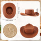 40 Pieces Plastic Mini Cowboy Hat Cowgirl Hat For Crafts Western Hat Miniature Cute Doll Hat Tiny Party Hat Toy Doll Party Accessories For Shooters Pretend Play Dollhouse Decorations(Brown)