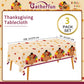 Gatherfun Turkey Thanksgiving Decorations, Disposable Tablecloth, Plastic Table Cover for Autumn Party Decorations and Thanksgiv