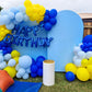 Blue And Yellow Balloon Arch Kit, 105 Pcs Royal Blue White Yellow Balloon Garland Kit Yellow Light Blue Latex Party Balloons For