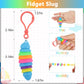 12 Pcs Sensory Slug Toys, Articulated Stretch Caterpillar Toy, Anxiety Relief Fidget Slug Toy, Novelty Party Favors For Kids.