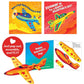 Playhouse Pop Out Paper Airplanes 28 Card Super Valentine Exchange Pack For Kids