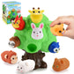 Snapglowz Toddler Toys, Animal Learning Toys For Toddlers 1-6 Forest Animal Playset Montessori Toys For 2-6 Boys Girls Animal Fi