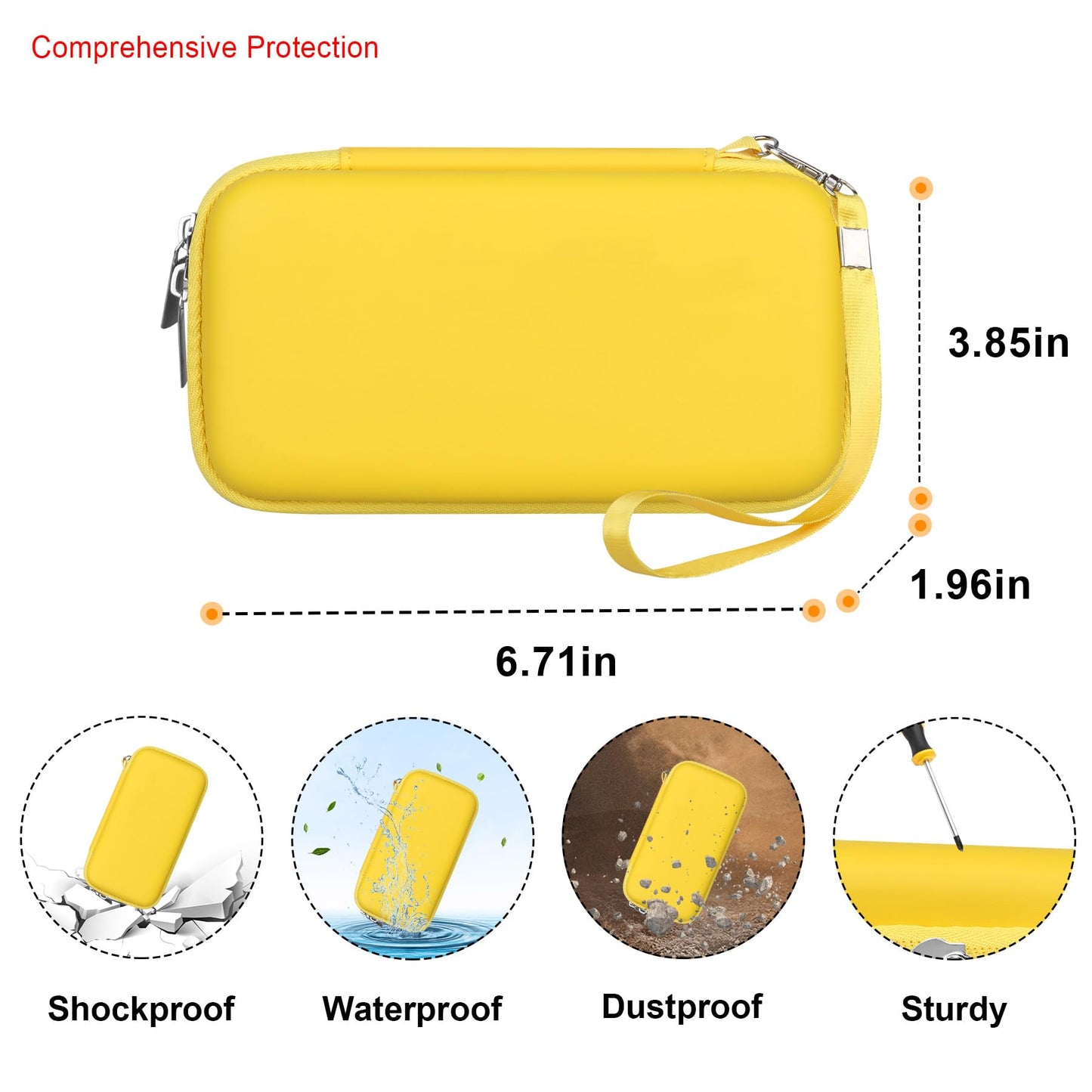 Elonbo Carrying Case Compatible with TaddToy 16 Bit Handheld Game Console for Kids Adults, Classic Retro Video Games Travel Stor