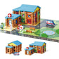 Wondertoys 239 Pieces Real Wood Logs Set Ages 3+, Classic Building Log Gift Set For Boys/Girls- Creative Construction Engineering - Top Blocks Game Kit - Preschool Education Toy