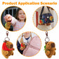 Wueuru 4 Pcs Capybara Plush Keychain Toy,Valentines Day Gift Capybara Stuffed Animals 4'' Cute Capybara Plush Toy Doll Key Chain