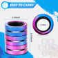 Jawhock 9 Pack Magnetic Rings Fidget Toy Set|Magnetic Fidget Rings For Adhd Stress Relief| Colorful Fidget Toy Rings For Training Relieves Autism Anxiety|Great For Kids&Teens