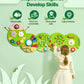 VEVOR Caterpillar Activity Wall Busy Board Wall, 12 Wall Activities Board, Montessori Sensory Wall Panel for Kids 3-12 Years, Se