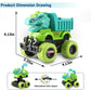 Monster Truck Toys for 2 3 4 5 Year Old Boys Gifts, 2 Pack-Dinosaur Toys for Kids 3-5 with 6 Mini Small Dinosaur Toys, Ideal Mon