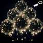 Warm White Led Balloons 6Set Light Up Balloons Clear Bobo Balloons With String Lights For Party, Birthday, Anniversary, Wedding, Christmas(Warm White)