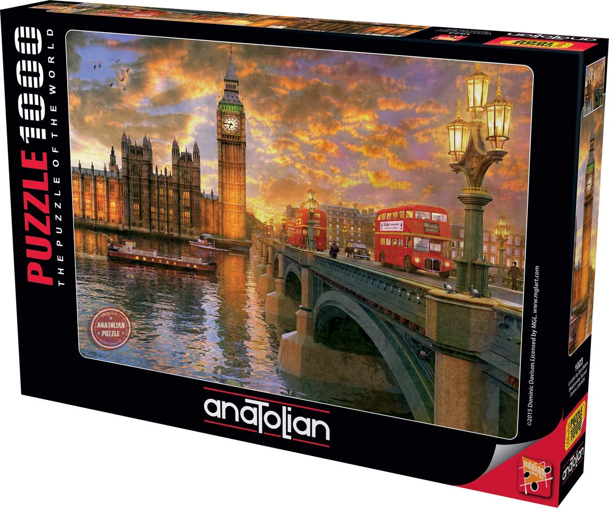 Anatolian Puzzle - Westminster Sunset, 1000 Piece Jigsaw Puzzle, #1023