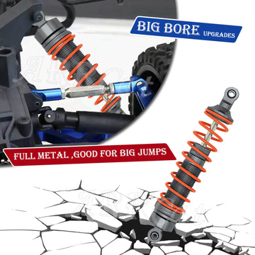 ARRCat 2PCS Front Shocks Upgrade Parts for 1/10 Arrma Bigrock 4X4 Granite 4X4 Senton 4X4 Vorteks 4X4 Typhon 4X4 RC Truck,Full Al