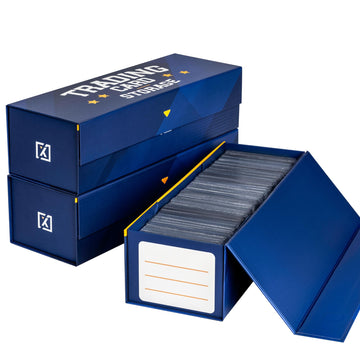 Homexpro Quickfold Trading Card Storage Box [3 Pack] Magnetic Lid | Toploader Storage Box Fits 800 Cards, 200 Toploaders, Or 50 