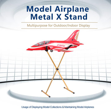 Fms Rc Airplane Stand Model Airplane X Display Stand/Holder V2 - Gold