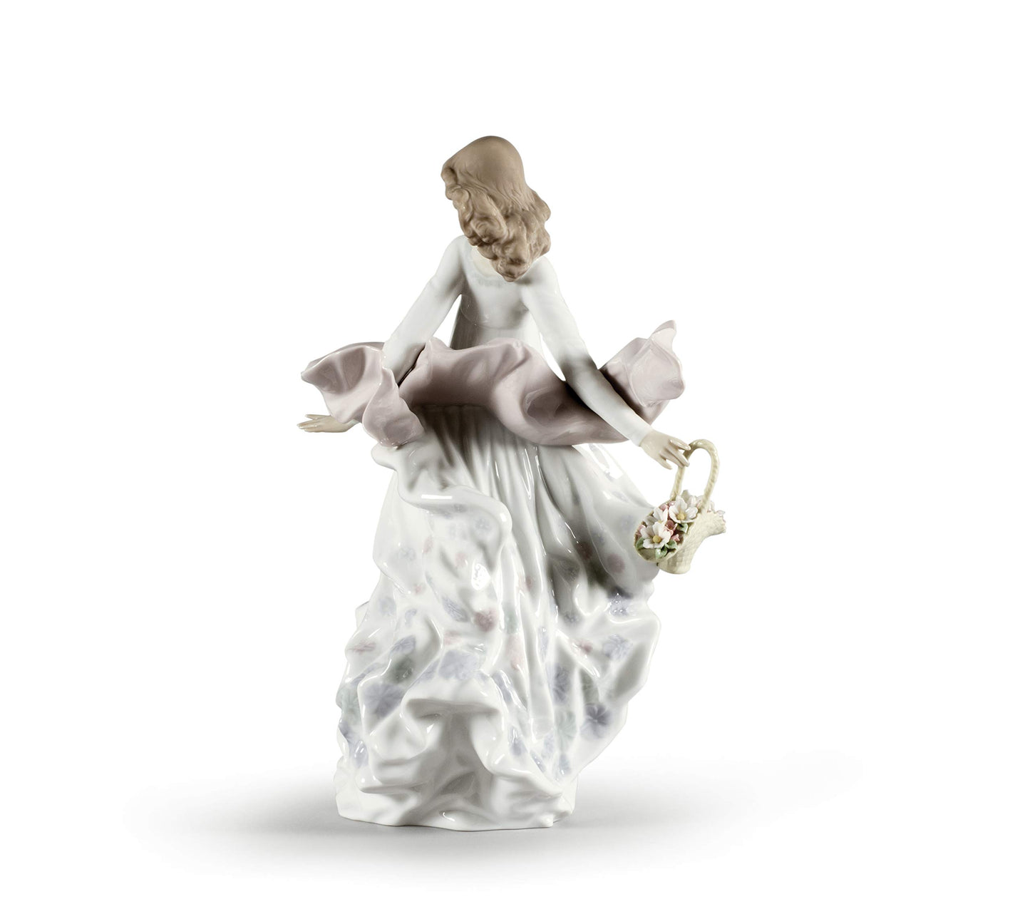 Lladró Spring Splendor Woman Figurine. Porcelain Woman Figure.
