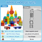 Echoplan Magnetic Tiles,Deluxe 130 Pcs Magnetic Blocks With 2 Cars,Magnet Tiles Building Blocks Set,Stem Preschool Sensory Educa