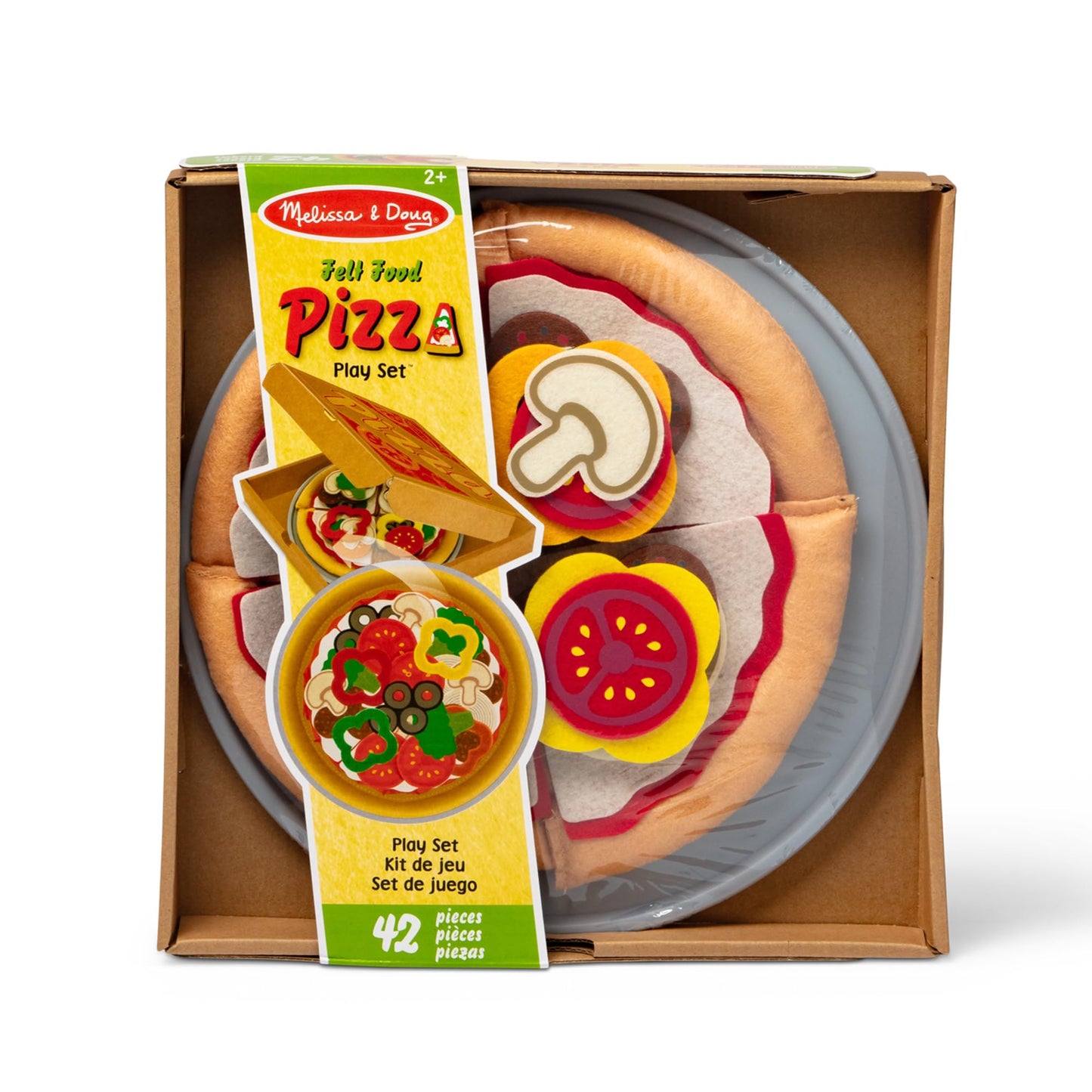 Melissa & Doug Felt Food Mix And Match Pizza Play Food Set - 42 Pieces Felt Pizza Play Set For Kids Kitchen, Pretend Toy For Tod
