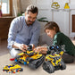 INSOON 520 PCS Robot Toys Building Set - App & Remote Control, 5-in-1 RC Wall Robot, Dinosaur, Plastic, Yellow, Model 8039, Gift for Kids 6
