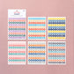 Monolike Retro Candy Alphabet Stickers Set - 6 Design Stickers, 18 Sheets In Total