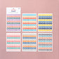 Monolike Retro Candy Alphabet Stickers Set - 6 Design Stickers, 18 Sheets In Total