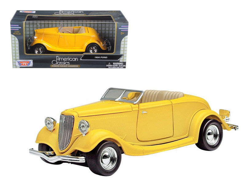 1934 Ford Coupe Convertible Black 1/24 Diecast Model Car by Motormax