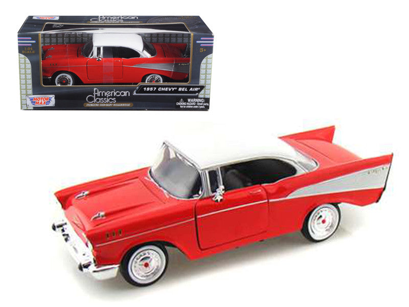 1957 Chevrolet Bel Air Black 1/24 Diecast Car Model by Motormax