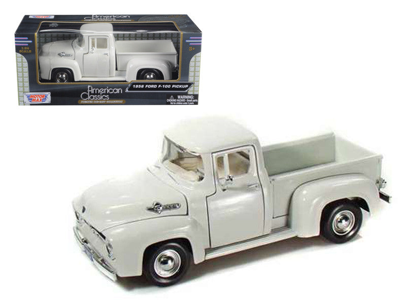 1956 Ford F100 Pickup Truck Black 1/24 Diecast Model by Motormax